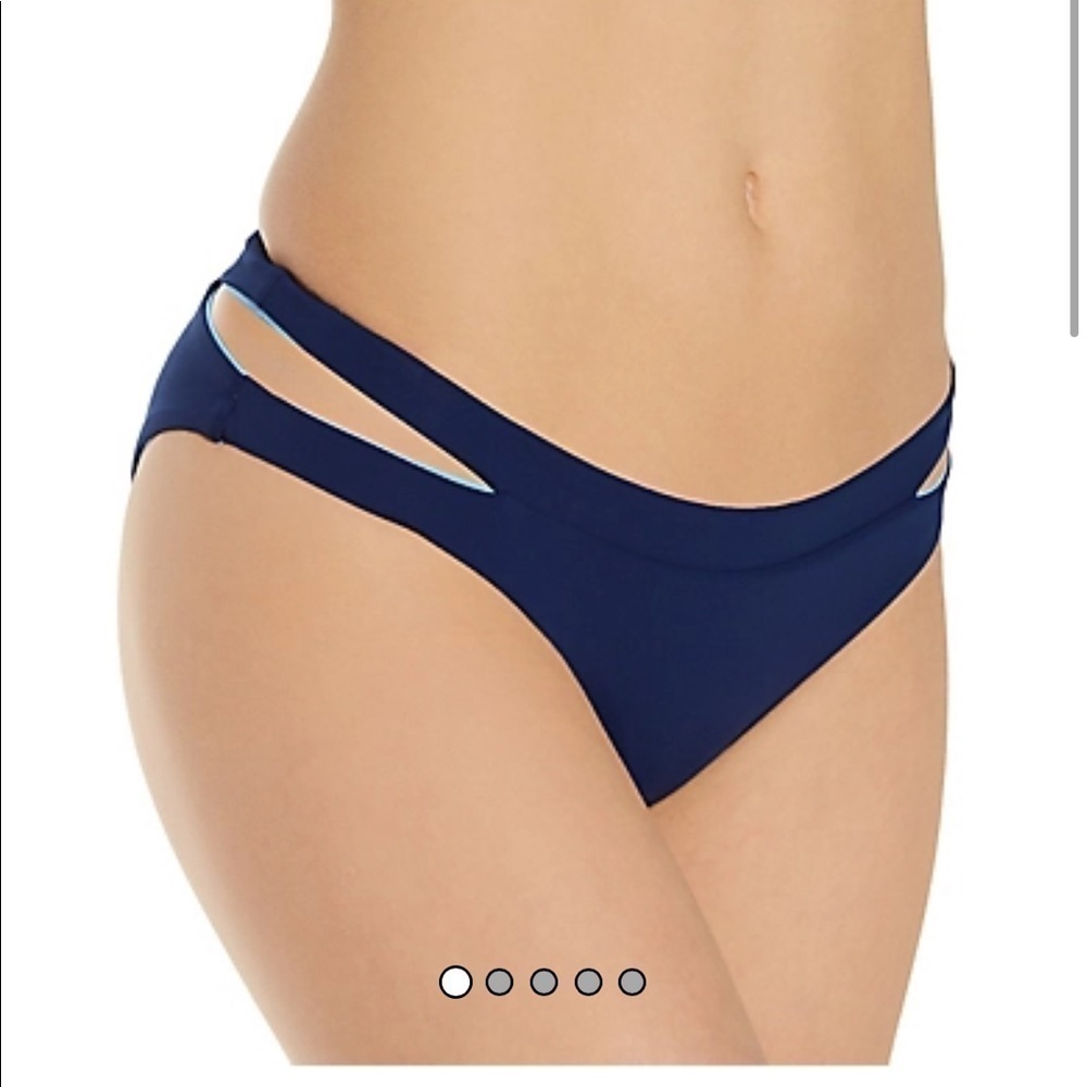 BECCA by Rebecca Virtue Maya jetsetter reversible bikini Navy blue bottoms M